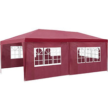 TecTake 800382 - Gazebo da Giardino 3x6 m, 5 Elementi Laterali Rimovibili, per Eventi Cerimonie Giardino - Disponibile in Diversi Colori (Rosso | No. 402305)