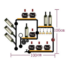 MoDi Wine Rack Retro Style Industriale Tubo di Acqua a Parete Vino Rack (L100 * W20 * H100CM)