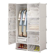 ZWYSL Appendiabiti Portatile Cabina Armadio Componibile Cassettiera Plastica Assemblaggio del Cabinet Stoccaggio di Plastica Armadio Pensile (Size : 6 Doors C)