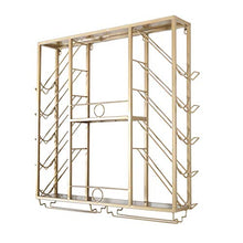 RUXMY Armadio per Vino Mobile Bar Scaffali galleggianti Scaffale a Muro Scaffale portabottiglie, Portabottiglie da Vino, Portabottiglie a soffitto, Scaffale a soffitto Regolabile, Scaffali multifu