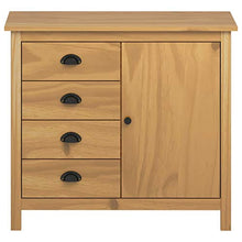 Tidyard Credenza Bianca Moderna Legno Massello di Pino con Cassetti e Anta,Armadietto Bianco Moderno con Cassetti,Credenza da Salotto,Armadietto da Salotto,Mobiletto da Salotto Soggiorno 91x40x80 cm