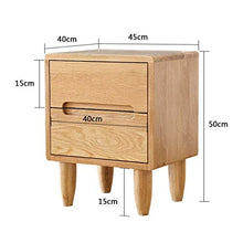 Comodini In Legno Massello Rovere A Doppio Disegno Protezione Ambientale Semplice Camera da Letto Tondo Design Angoli Arrotondati E Lucidati