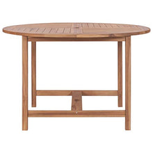 Goliraya Tavolo da Giardino Rotondo in Legno Massello di Teak,Tavolo da Esterno in Legno,Tavolo da Pranzo da Giardino per Esterno in Legno 120x76 cm/150x76 cm