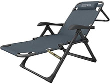 PAKUES-QO Lettini Prendisole reclinabili per Giardino reclinabili a gravità Zero con poggiatesta Imbottiti, Grigio (Colore: Naturale)