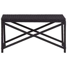 vidaXL Panchina da Giardino Elegante Robusta Arredo per Esterni Seduta Panca 80 cm in Polyrattan Nera Telaio in Acciaio Verniciato