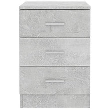Tidyard Comodini 2 pz Grigio Cemento 38x35x65 cm in Truciolato