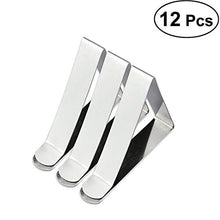 YAYANG Clamp 12pcs Tablecloth Clips in Acciaio Inox Triangolare Triangolare Tovaglia Portabicchieri Copertura da Tavolo Morsetti Regolabili per la Festa del Picnic di Nozze