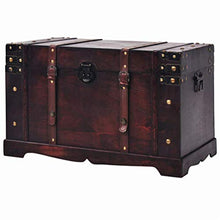 BIGTO, Baule Vintage in Legno per Camera da Letto, Armadio, Organizer per la casa, Collezione di mobili, 66 x 38 x 40 cm