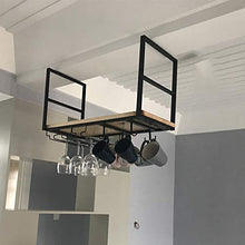 JHGJBJ Hanging Cremagliera del Vino, Battuto Titolare Bicchiere di Vino Appeso A Soffitto in Ferro, Mensola Multifunzionale con Ganci, Appesi Mangiatoie E Scaffali di Stoccaggio (Size : 100x30x50cm)
