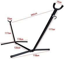 FDSZ Amaca in Cotone Doppia Portatile con Supporto in Metallo Pesante, stoccaggio Pieghevole, carico Massimo 250 kg, può Essere utilizzato per Il Giardino Camping Terrace Swing Beach Travel
