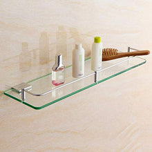 YF-SURINA Mensola portaoggetti da bagno in vetro temperato in acciaio inossidabile Mensola portaoggetti da appendere Staffa per montaggio a parete Yueb Hbv,45 cm,45 cm