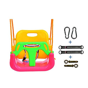 zxb-shop Swing Suit for Bambini Swing Seduta a Tre posti for Uso Interno ed Esterno. Baby to Teen Swing 5 Colori Giardino Amache (Color : Pink-B)