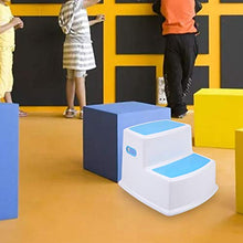 Katigan Sgabello per Bagno,Sgabello per Bambini,Sgabello per Allenamento Vasino, Sgabello per Bambini, Sgabello per Lavello da Cucina,Sgabello per Bambini Un Doppia Altezza Sicuro Blu