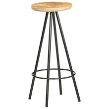Tidyard Set 4 pz Sgabelli da Bar Industriale in Legno Massello di Mango e Ferro,Sgabelli da Bar Alti,Sgabelli da Bar Vintage,Sgabelli da Cucina Design Industriali,Sgabelli Vintage 30x73 cm