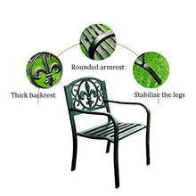 Household Products Sedia da Giardino con Schienale in Metallo per panchina da Giardino, Panca da Balcone con Schienale per braccioli, Poltrona per la Decorazione della casa, Poltrona da Portico