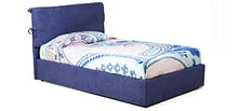 Goldflex - Letto Imbottito Contenitore MOD. Juanita, Compresa Rete Ortopedica Piazza E Mezza 120x200 Sollevamento Verticale, Pistoni a Gas, Rivestimento Alessia 01 Ghiaccio SFODERABILE, Made in Italy