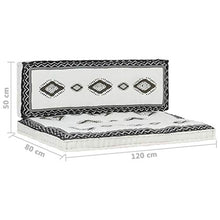 Festnight Set Cuscini da Giardino Cuscino per Divani Pallet Cuscino Lungo per Panchina con Schienale 120 x 80 x 50 cm per Panca da Esterno ed