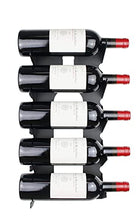 etterr Porta Bottiglie da Parete in Acciaio per Tutti i Tipi di vinos, con ancoraggi a Muro e embellishers. (Nero)