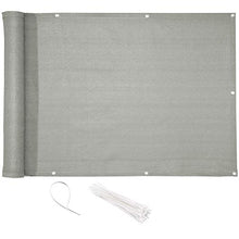 CelinaSun separé 0,9 x 5 m Grigio Chiaro HDPE per Giardino Balcone Anti-Vento Anti-intemperie con Occhielli Fascette