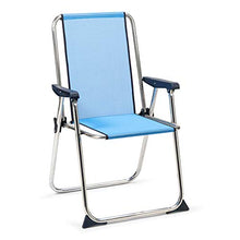 Solenny 50001072725267 50001072725267 - Sedia da spiaggia pieghevole con schienale alto, blu