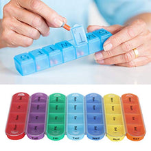 Scatola per medicinali, organizer portatile per pillole in plastica per alimenti, scatola per medicinali colorata con custodia per integratori di medicinali