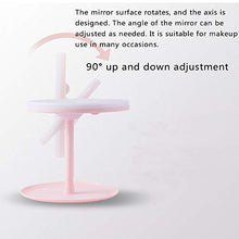 Shuoshikj - Specchio da trucco con luce a LED, luce di riempimento, regolabile, ricaricabile con angolo LED (rosa)