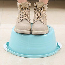 Triamisu Lavabo per Uso Domestico Bacino di plastica Piccolo Piatto Tondo Spesso lavello lavabo lavabo lavabo lavabo Piccolo lavabo - Blu
