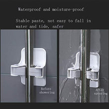 ZXCASDF Forte Portaoggetti Scopa Mop Punzonatura Gancio Artefatto Forte Bagno Fisso Fisso Fibbia Antiscivolo Appeso Impermeabile Mop Fibbia Appeso A Parete Fibbia Appeso A Parete,Bianca