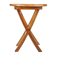 Tavolo da Giardino Rotondo in Legno Massello - Arredamento da Esterno in Legno Massello di Teak di Alta Qualità e Resistente Agli Agenti Atmosferici - Perfetto per Giardino, Patio, Bistrot, Bevande