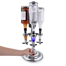 Toys4boys LED Dispenser Bevande Porta Bottiglie, Bar Butler, 4 Dispenser Verticale Alcolici, Bevande con Dosatori
