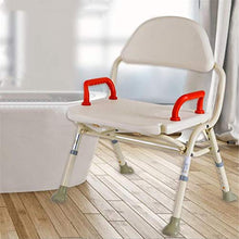 Sgabello da doccia Pieghevole in lega di alluminio Ampliata doccia bagno bagno sedia Sgabello regolabile in altezza con braccioli antiscivolo Bath Sgabelli ( Color : Photo Color , Size : Free size )