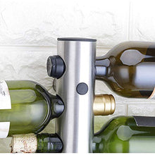 Vosarea - Portabottiglie da parete, in acciaio inox, per vino (8 fori)