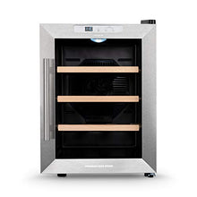 CREATE IKOHS WINECOOLER WOOD M - Cantinetta da 12 bottiglie, 33 l, 70 W, luce LED, display digitale, 3 ripiani, doppio isolamento, zone con temperatura da 11 a 18 gradi, ripiani in legno