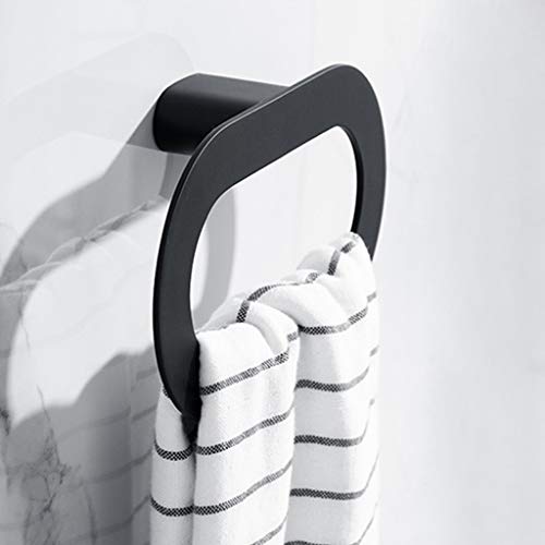 LXRZLS Portasciugamani Ovale - Portasciugamani da Bagno - Portasciugamani Nero, Stoccaggio da Cucina - Punch Free