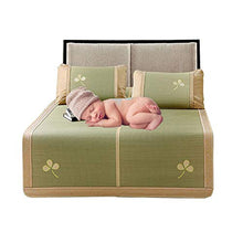 LJIANW Tappetino per L'Estate Rattan Mat Estate Pad di Raffreddamento Facile da Piegare for Letto Matrimoniale Materasso E Set di Fodere for Cuscini, 150/180/200 Cm