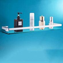 BNyszwj Mensola Bagno in Alluminio Mensola in Vetro temperato Rettangolo a Parete Mensola in Cromo Lucido (Taglia : 80cm)