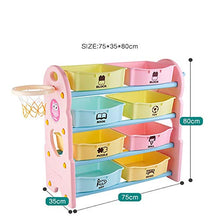 Organizzatore di giocattoli Kids Toy dell'organizzatore di immagazzinaggio con la plastica Bidoni, Storage Box Mensola Drawer- perfetto for uso domestico bagagli Cestino per la camera da letto