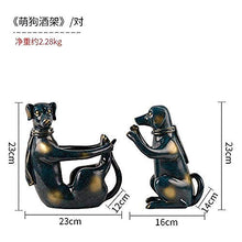 YAeele Decorazioni Arte Artigianato Scultura Animale Vino Rack Cane Europea Home Office