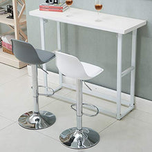 XEWNEGTZI Sgabello da Bar, Sedie da Bar Rotanti in PP, con Poggiapiedi E Altezza Regolabile, per Colazione Kitchen Bistro E Sgabello Alto da Banco (7 Colori, 60-80cm)(Color:Bianca)
