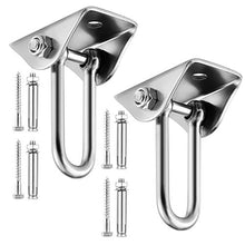 2 Set Di ganci Resistenti Per Altalena In acciaio Inox 304, Girevoli a 180°, Con Viti Per Set in Legno Di Cemento, Yoga, Palestra, Amaca