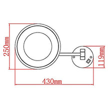 AJH Specchio da Bagno Specchio da Trucco da 8,5 Pollici a Parete Specchio da Trucco per Bellezza a LED Specchio da Barba Pieghevole Bagno 360 e Lente d'Ingrandimento a sp