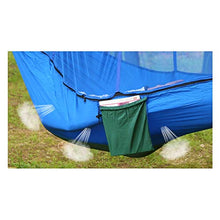 ZRJ Amaca da Viaggio Camping Hammocks Swing Letto con Zanzariera Rimovibile per La Spiaggia All'aperto del Cortile (Color : Blue)