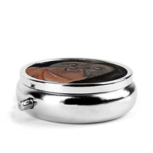Scatola rotonda per medicina portatile, mini pillole in metallo, dispenser per pillole, borsa da tasca, regalo da viaggio, scimmia