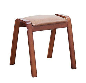 YANG Jiangang-ottomani Mobili for la casa Solid Leisure Legno Sgabello Imbottito Piede Sgabello poggiapiedi Retro Banco con Brown Cuscino del Sedile for Soggiorno Max.200kg