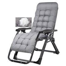 SHUAIIJUAN Sedia per il tempo libero domestico Outdoor Garden Lettino Sedia pieghevole Zero Gravity Sdraio Adagiarsi Patio Lounge Recliners con cuscino Decking, vacanze, spiaggia Max.150kg - Grigio