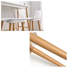 LWW Sgabelli, sgabelli da bar con Schienale Sedile per cucine domestiche-Style Restaurant,bianca