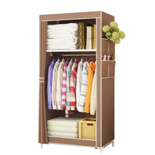 JJZXT Guardaroba Semplice dormitorio Singolo Armadio Armadio Finitura Governo di immagazzinaggio Steel Tube Armadio (Color : A)