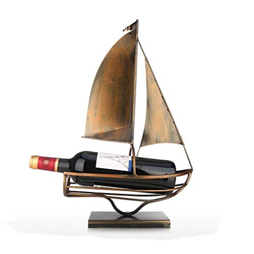 XBSLJ Porta Bottiglie da Vino Portabottiglie e portabottiglie per Vino Portabottiglie per Vino a Vela Arte in Ferro Portabottiglie per Barca a Vela Creativa Portabottiglie Classico Portaoggetti