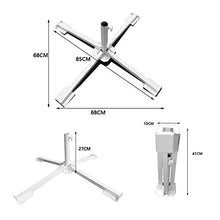 Lanceasy - Supporto per ombrellone da balcone, pieghevole, per patio, con supporto a croce, per esterni, stabile e antiscivolo