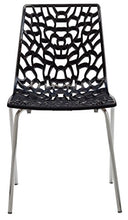 Sedia Groove nero lucido (conf. da 6 pz.)